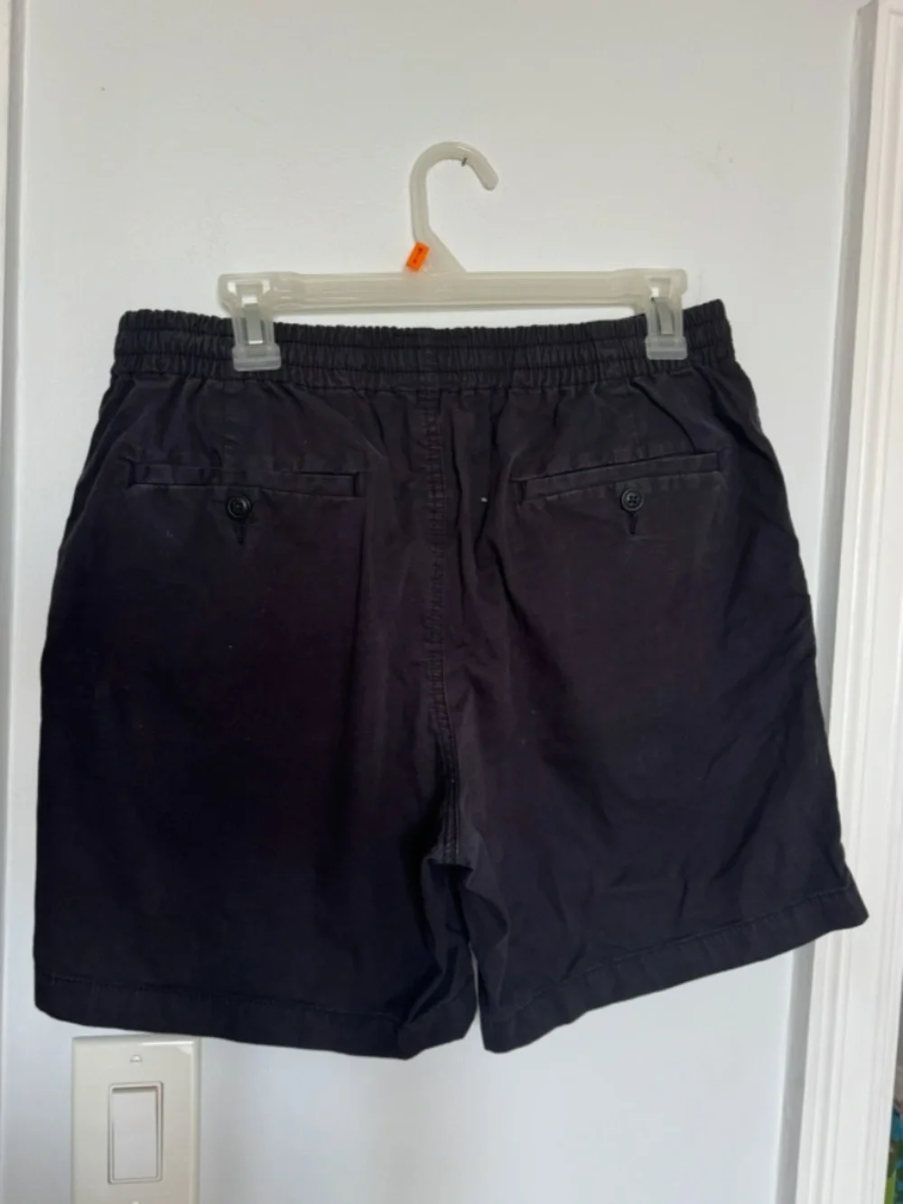 J. Crew Black Garment-Dyed Stretch-Cotton Drawstring Shorts in Medium